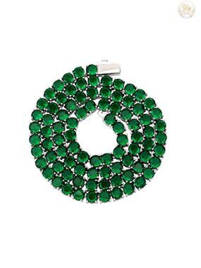 5mm Tennis Necklace Choker 14k Gold Plated Cubic Zirconia 16-30 in